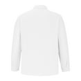 thumbnail image 4 of Iugvhana Casual Shirts for Men Solid Color Turn-down Collar Button Long Sleeve Business Shirt Blouse with Pocket White S, 4 of 6
