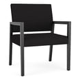 thumbnail image 1 of Pemberly Row Waiting Reception Wide Guest Chair Wood Frame in Black, 1 of 5