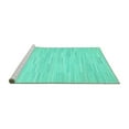 thumbnail image 2 of Ahgly Company Machine Washable Indoor Rectangle Solid Turquoise Blue Modern Area Rugs, 8' x 10', 2 of 4