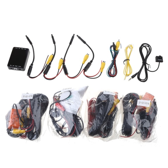 Car Camera Parking Panoramic View Rearview 4 Way Camera Control Box System 360 Degree Reversing Image Camera Accessories