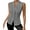 Gray, variant on Women's Sleeveless Vest Blazer 2025 Summer Sexy Slim Fit Fully Lined Top with Peplum Hem for Power Dressing and Date Nights