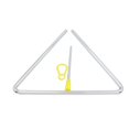 thumbnail image 2 of LYUMO Éveil Musical pour Enfants Instrument de Percussion Musical Triangle en Acier avec Percuteur, Triangle de Percussion, Triangle d'Instrument, 2 of 7