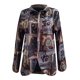 thumbnail image 5 of Chaqueta con botones florales retro con cuello vuelto informal para mujer, abrigo informal, prendas de vestir Fridja  po1776, 5 of 5