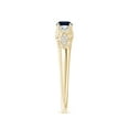 thumbnail image 3 of ANGARA Natural Aeon Sapphire & Diamond Three Stone Engagement Ring in 14K Yellow Gold for Women (Size-4mm) | September Birthstone, Anniversary, Jewelry Gift for Women | Natural Sapphire Ring, 3 of 10