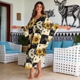 thumbnail image 3 of Xixirimido Retro Sunflower Patchwork Print Kaftan Dress for Women, Plus Size Hawaiian Batwing Sleeve Beach Cover Up V-Neck Summer Swimsuit Dresses, 3 of 7