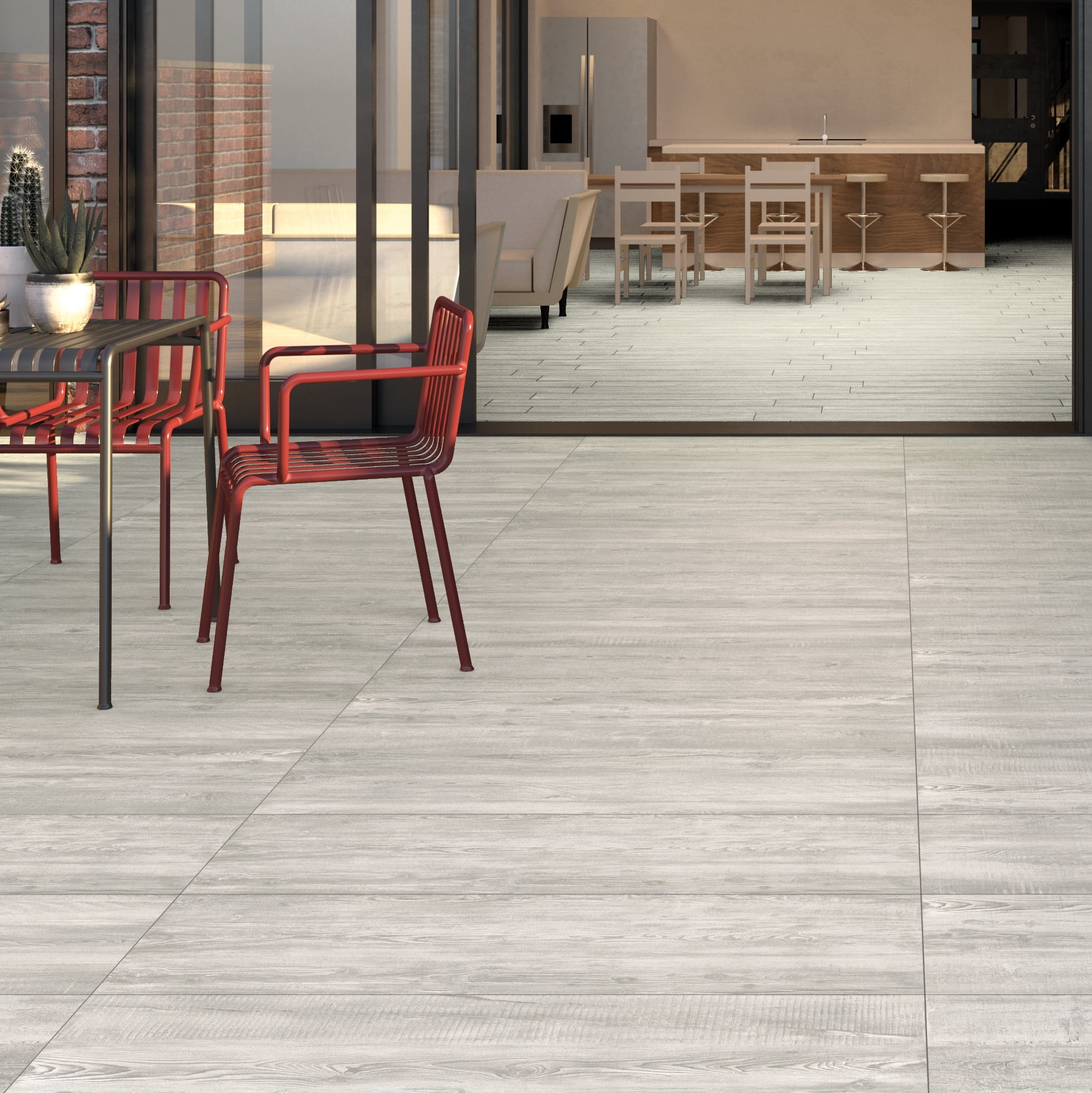 MSI Caldera Grigia 16 in. x 47 in. Matte Porcelain Paver Floor Tile (10.44 Sq. ft. / Case)