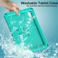 thumbnail image 3 of KOMI Kids Case for iPad Mini 6th Generation 2021 8.3-inch - Screen Protector Included - Butterfly Kickstand - Child Friendly EVA Foam Shockproof Cover Case with Shoulder Strap, Mint Green, 3 of 5