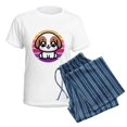 thumbnail image 5 of CafePress - Cute Puppy Dog Retro Sunset Pajamas - Women's Short Sleeve Print T-Shirt and Pants Light Cotton Pajama Set, 5 of 7