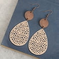 thumbnail image 3 of Nvzi Pendientes colgantes de estilo retro, nuevos y únicos, joyería étnica bohemia vintage (marrón), 3 of 5