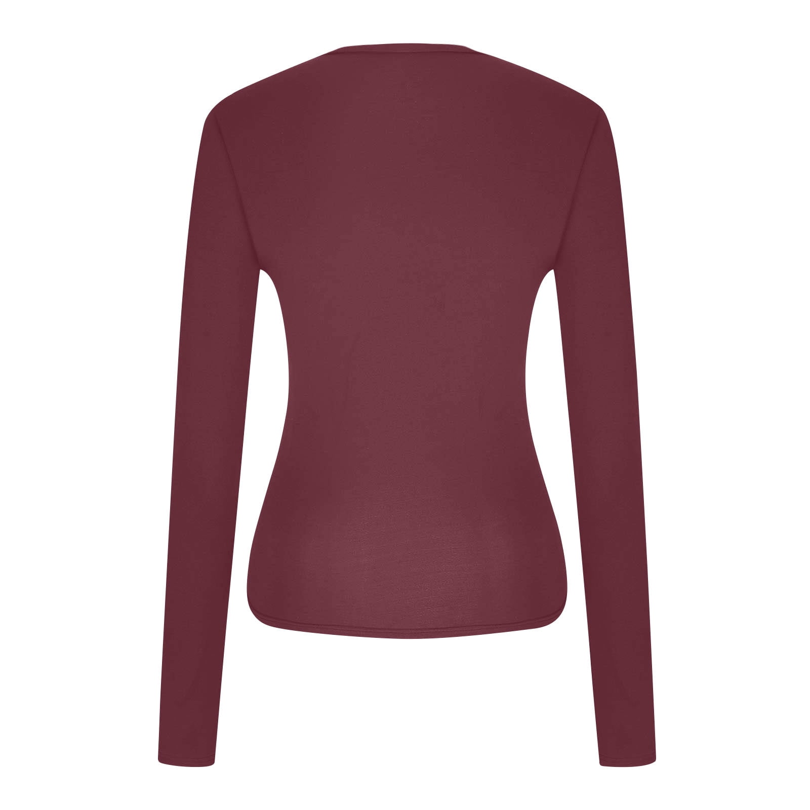 FAIWAD Tight Shirts for Women Long Sleeve Crewneck Slim Stretch Shirt Teen Girl Going out Trendy Basic Tees