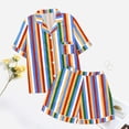 thumbnail image 5 of GDREDA Ensemble de pyjamas pour Femmes 2 Pcs Ensemble de pyjamas pour Femmes Imprimé Graphique Tigre Floral Chemise à Manches Courtes et Shorts Ensemble de Pyjama Femmes pyjamas Rouge,m, 5 of 5