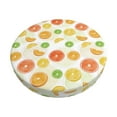 thumbnail image 2 of Lsque Colorful Lemons Round Bar chair cushion covers Velvet Fabric Premium Comfort Protects from Scratches and Stains for 14-17 Inch Chair- 12 inch, 2 of 7