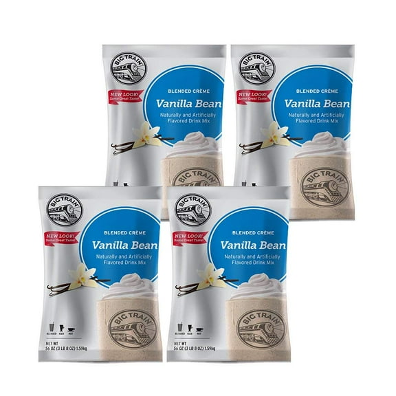 Big Train Blended Creme - 3.5 lb bags - Case of 4 - Single Flavor (Vanilla Bean)