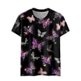 thumbnail image 4 of ZMHEGW T Shirts For Women Graphic Vintage Fashion Casual Top Shirt Short Sleeve Round Neck Printed Elegant Loose Soft Top Blouse Tshirts, 4 of 5