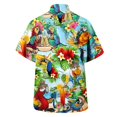 thumbnail image 2 of Camisas Hombre Manga Corta Camisa de manga corta con estampado suelto de playa para fiesta deportiva informal a la moda de primavera/verano para hombre (Sky Blue, L), 2 of 4