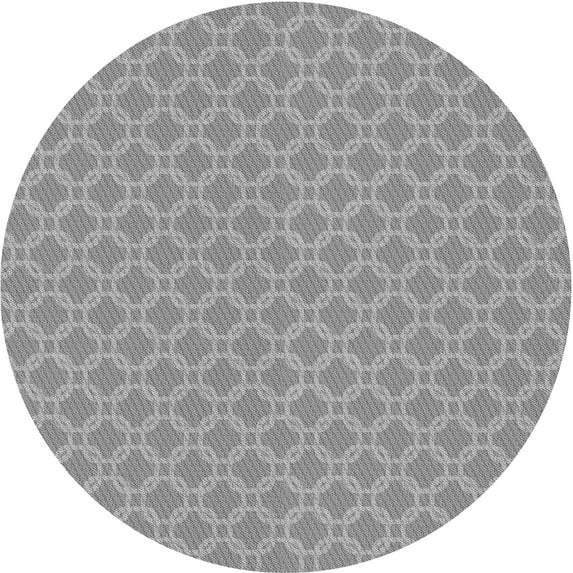 Ahgly Company Indoor Round Patterned Gray Cloud Gray Area Rugs, 5' Round