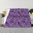 thumbnail image 1 of XMXT Throw Blanket, Purple Fish Textured Print Machine Washable Blankets for Sofa, 40 x 30 inches Purple, 1 of 9