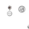 thumbnail image 3 of Delight Jewelry Silver-tone Domed Psalm 46:10 - Two-tone Daisy Flower Post Earrings, 3 of 4