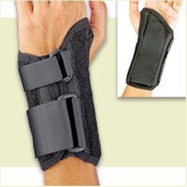 florida orthopedics prolite low profile wrist splint, black, right