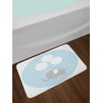 thumbnail image 2 of Elephant Nursery Bath Mat, Little Baby Elephant with Big Balloons Happiness Funny Icon, Non-Slip Plush Mat Bathroom Kitchen Laundry Room Decor, 29.5 X 17.5 Inches, Mauve Pale Blue White, Ambesonne, 2 of 2