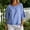 A179 Blue, variant on Womens Gingham Plaid Blouse Ruffle Hem 3/4 Flounce Sleeve Boat Neck Loose Fit Tunic Casual Summer Fashion Flowy Peplum Style Checkered Pattern Shirts Tops