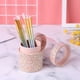 thumbnail image 5 of Organizador de estuche de viaje de belleza con portaescobillas de maquillaje visible con lentejuelas (rosa) Ehuebsd  Cuidado Belleza, 5 of 8