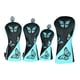 thumbnail image 1 of 4 Uds. Fundas de cabeza para palos de Golf, Protector de eje de Golf, funda protectora para tacos de Golf, cubiertas de cabeza híbridas de Golf resist negro, 1 of 8