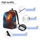 thumbnail image 3 of Disketp Red And Blue Fire Dragon E Mochila de Lona Estampada, Mochila Escolar de Viaje Ligera para Estudiantes y Portátil-Medium, 3 of 5