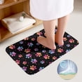 thumbnail image 3 of Paw Prints Bathroom Rugs Set 2 Pieces, Bathroom Set - Quick Drying Bath Mat And U-Shaped Toilet Rug, Water Absorbent Bath Carpet For Bedroom Floor Living Room, Machine Washable, 3 of 6