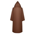 thumbnail image 5 of YanHoo Long Hooded Cloak for Adult Men Medieval Robe Women Cape Halloween Cloak Costume Party Outfit, 5 of 8