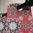 thumbnail image 3 of Ambesonne Mandala Grommet Curtain, Lace Seem Floral Swirls, 50" x 120", Scarlet White, 3 of 6