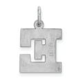 thumbnail image 3 of 925 Sterling Silver Solid Polished Medium Block Intial E Charm 19x12mm Wide Pendant Necklace for Women, 3 of 3
