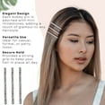 thumbnail image 3 of Kitsch Mini Rhinestone Bobby Pins - Silver Hair Pins for Women Hair, 3pcs Hematite (Rhinestone), 3 of 11