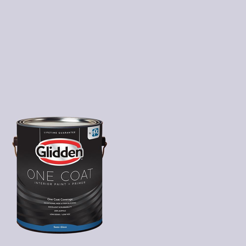 Glidden One Coat Interior Paint and Primer, Lavender Haze / Purple, 1 Gallon, SemiGloss