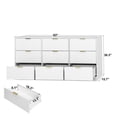 thumbnail image 6 of CQSXDA 9 Drawer Storage Cabinet in Classic Design, 63 Inch Wooden Dresser Ideal for Bedroom and Living Room Use，White, 6 of 13