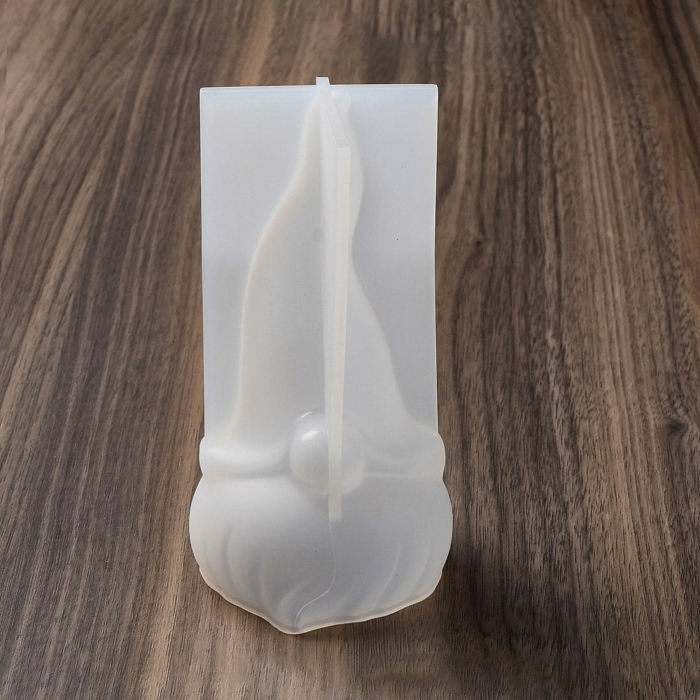 DIY Christmas Gnome Display Statue Silicone Molds Portrait Sculpture Resin Casting Molds for UV Resin Epoxy Resin Craft Making White 133x66x70mm