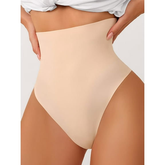Women's Tummy Control Thong Shapewear Seamless High Waist Slimmer Panties Body Shaper Underwear