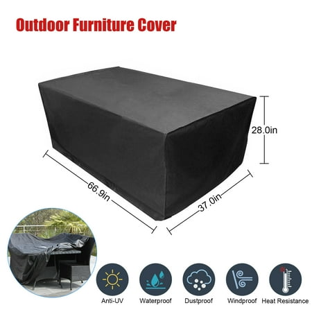 Sectional Outdoor Furniture Cover TSV Patio Cover, Large Outdoor Sectional Furniture Set Cover, Rectangular Table Chair Sofa Covers, Waterproof Dust Proof Anti UV/Wind, Protective Cover for Garden Loveseat 67