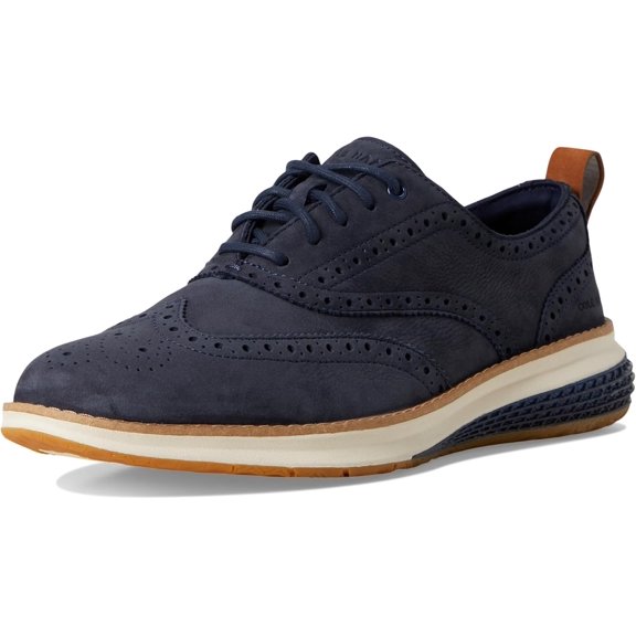 COLE HAAN OG ENERGYWEAVE WINGTIP MEN SHOES - 7 / Navy Blazer Nubuck/Ivory