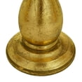 thumbnail image 4 of DecMode 3 Candle Brass Mango Wood Turned Style Pillar Candle Holder, Set of 3, 4 of 8