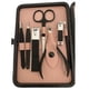 thumbnail image 2 of Juego de manicura profesional, kit de pedicura, cortaúñas, kit de aseo de acero inoxidable de 18 piezas, tratamiento facial Tijeras de uñas Kit de aseo con estuche de viaje de cuero negro Xemadio YXX029, 2 of 4