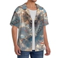 thumbnail image 2 of Sikiie Cool Cloud White Dragon Men's Wrinkle Free Untucked Cuban Shirt Business Casual Button Down Shirts Short Sleeve ShirtXX-Large, 2 of 5