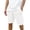 White_003, variant on Domuza Corduroy Shorts for Men Casual Elastic Waist Drawstring Shorts for Men with Pockets Dark Green M