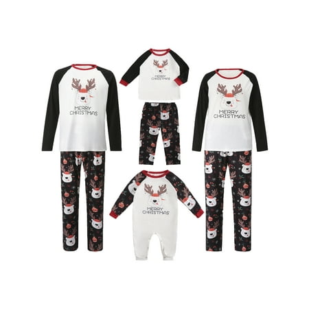 

AMILIEe Christmas Pajamas Set for Family Parent-Child Sleepsuits Nightwear