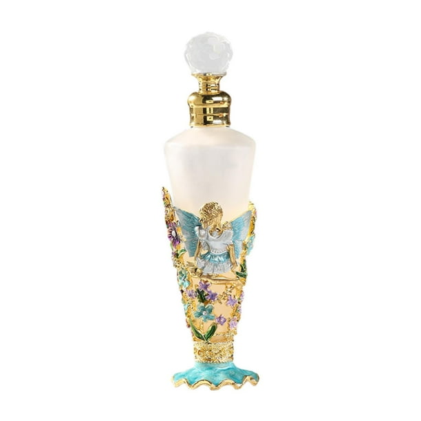 Botellas de Perfume de vidrio recargables Perfecl decoración de flores de Ángel 25ml vacía Retro para niñas y mujeres