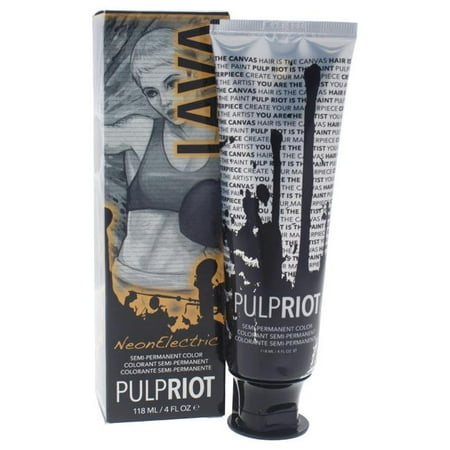 - Semi-Permanent Color Neon Electric Lava - Neon Ora Pulp Riot 4 oz Hair Color For Unisex