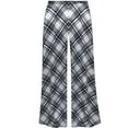 thumbnail image 1 of Plus size 5x Monochrome Plaid Spandex Palazzo Capri Pants, 1 of 4