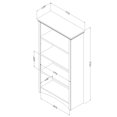 thumbnail image 4 of South Shore Gascony 4-Shelf 58" Bookcase, Black, 4 of 4