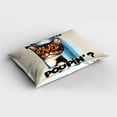 thumbnail image 2 of Ambesonne Cat Pillow Sham, Are You Poopin' Curious Kitty, 26" X 20", Blue Coconut Chocolate, 2 of 2