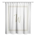 thumbnail image 2 of Creative Products Beige and White Letter W Monogrammed 71x74 Shower Curtain, 2 of 7